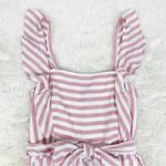 Paige Marino Striped Pink White Sleeveless Jumpsuit Tie Belt Size Small New Photo 3