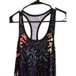 Nike  Womens Black Racerback Tank Top With Neon Graphic Print Lightweight & Breat Photo 2