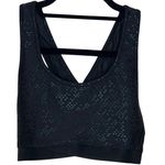 SoulCycle Soul NEW Black Diamond Cut Sports Bra V Neck Criss Cross Back Medium Photo 0