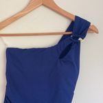 Trina Turk  Getaway|Solid Shoulder One Piece Swimsuit Womens 4 Ultramarine Blue Photo 4