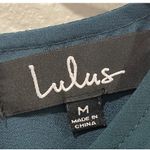 Lulus Counting Constellations Forest Green Embroidered Backless Mini Dress Photo 4