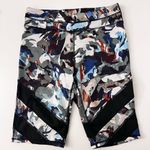 Free People  Movement Daybreak Green Camo Reversible Bike Shorts Size S Photo 0