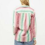 J.Crew  Linen Classic Fit Rainbow Striped Long Sleeve Shirt Photo 3