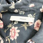 Only Pigalle Lotus Midi Shirt Dress Midnight Navy & Pink Womens EU 36 | US Small Photo 7