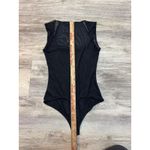 Free People Free People Black Sheer Bodysuit Sleeveless Square Neck Thong XS Photo 3
