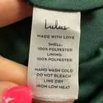 Lulus NWT  Women's M Emerald Satin Sleeveless Pleated Maxi Dress Formal Photo 8