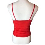 Just Polly Red Ruched Mesh Underwire Bustier Tank Top Photo 75