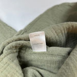 Pure Jill Women's Hooded Gauze Tunic Top Olive Green Button Front Pockets Casual Size L Photo 3