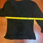 Grace Elements  Black Long Sleeve Ruched Top Size Large Photo 6