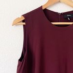 Theory  Malkan Bergen Flared Hem Shift Dress in Burgundy Photo 3