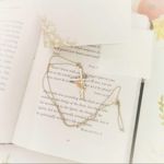 Flower Wrapped Sterling Silver Cross Two Toned Necklace Silver Photo 1