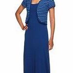 Liz Claiborne Vintage  NY Knit Maxi Dress with Shrug Photo 0