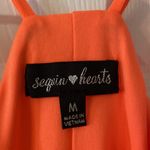 Sequin Hearts  Dress size M brand new color orange adjustable stripes Photo 1