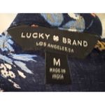 Lucky Brand  Blue Floral Drop Waist Long Sleeve Mini Dress Size Medium Photo 4