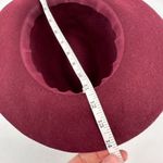 Victoria's Secret Vintage Victoria Secret Wide Brim Wool Floppy Brim‎ Hat Wine Burgundy elegant Photo 3