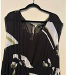 Lane Bryant  black white and green sleeveless dress with pleated skirt, sz 14/16 Photo 4