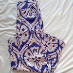 blue and pink melon floral pattern pants Photo 0