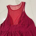 Free People  Intimately Marble Illusion Mesh Tank Top Womens Large Raspberry Red Photo 10