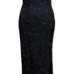Sean Collection Sean Mehta Beaded Evening Gown Sz S Black 100% Silk Elegant Glam Holiday Gala Photo 0