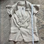 White House | Black Market Ruffle Cap Sleeve Double Breasted Waist Coat Vest Photo 8