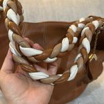 Aqua Madonna Tan and Cream Hobo Bag Photo 4