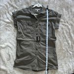 Banana Republic Chic Olive Button-Up Romper with Belt Photo 3