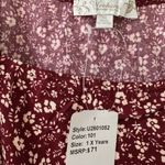 Suzanne Betro NWT Burgundy & Camel Floral Square Neck Balloon Sleeve Top Size 1X Photo 2