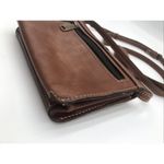 Patricia Nash  Italian Leather Tooled Torri Clutch Florence Brown Purse Crossbody Photo 7