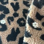 Lush Clothing Leopard teddy coat from Lush - excellent condition, button closure, 2 pockets Photo 2