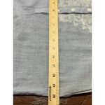 Loft Womens Cap Sleeve Blouse With Embroidered Front Button Placket Blue Size M Photo 6