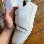 Calvin Klein issie Cow Silk Genuine Leather Slip-on Sneakers in Platinum White Photo 4