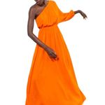 Mara Hoffman Vibrant Orange Vera One Shoulder Maxi Dress Bright Resort Size M Photo 6