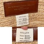 Sézane Isabelle Raffia Embroidered Daisy Bag Chain Flowers Cream White EUC Photo 6