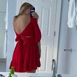 Saints + Secrets  red puff sleeve mini dress Photo 2