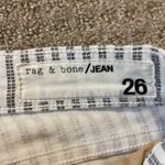 Rag and Bone White & Black Stripe Ankle Skinny Jeans Photo 4