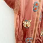 Joseph  | Luxury Satin Bomber Jacket Coral Peach Butterfly Appliqué | 38, Medium Photo 4