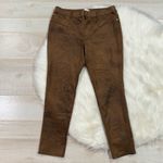 Chico's Chico’s Women's Brown Caoted Faux-Suede Worn Luggage Slim Pants Size 1 US 8 - M Photo 2