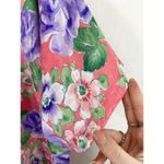 Victoria's Secret Vintage Gold Label Pink Floral Satin Sleep Shirt Dress S/M Photo 2