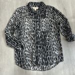 Michael Kors Michael  • studded collar leopard button down shirt Photo 8