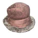 Daniele Meucci Bucket Hat Cap Faux Fur Made in Florence Italy OS Holiday Brown Photo 2