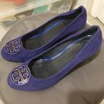 Tory Burch ππ Sophie Wedge Pumps in Blue Suede EU 41 Photo 0