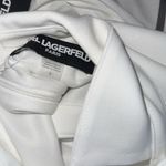 Karl Lagerfeld Karl Lagerfield  Scuba Crepe Colorblock Sheath Dress with Bows and Flounce Hem Photo 5