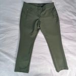 Worthington  Women Olive Green Ankle Pants Faux Pockets Size 14 Business Casual Photo 1