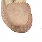 Minnetonka  Womens Size 9 Pink Leather Fur Lined Rubber Sole‎ Slippers Photo 1