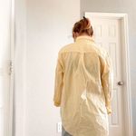 IZOD  Oversized Butter Yellow Button Down Top Photo 4