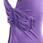 YIGAL AZROUEL purple rayon draped mini Pleated Dress Sz 1 Photo 13