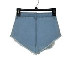 SheIn Women's Sexy Shorts Ripped Raw Hem Stretch Mid-Rise Denim Blue 25 NWT Photo 6