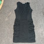 XCVI Wearables Raymond Sleeveless Ruched Poplin + Jersey Dress Green Small Photo 1