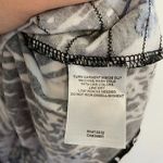 ALFRED DUNNER Black White Blue Cheetah Leopard Animal 3D Stripe 3/4 Sleeve Top L Size L Photo 8