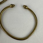 Vintage Brass Hand Forged Brutalist Spike Tip Cuff Bracelet Set of 3 Steampunk Photo 5